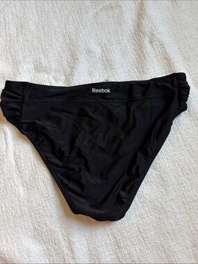 Reebok Black Ruched Side Bikini Bottoms